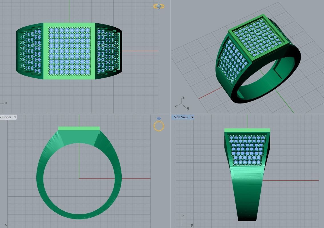men ring 3D print model_4