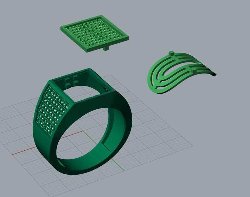 men ring 3D print model_7