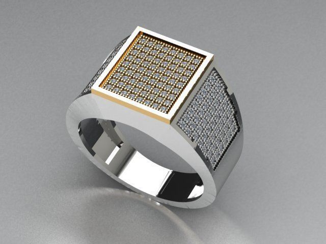 men ring 3D print model_3