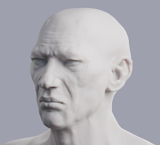 Male bust Free low-poly 3D model