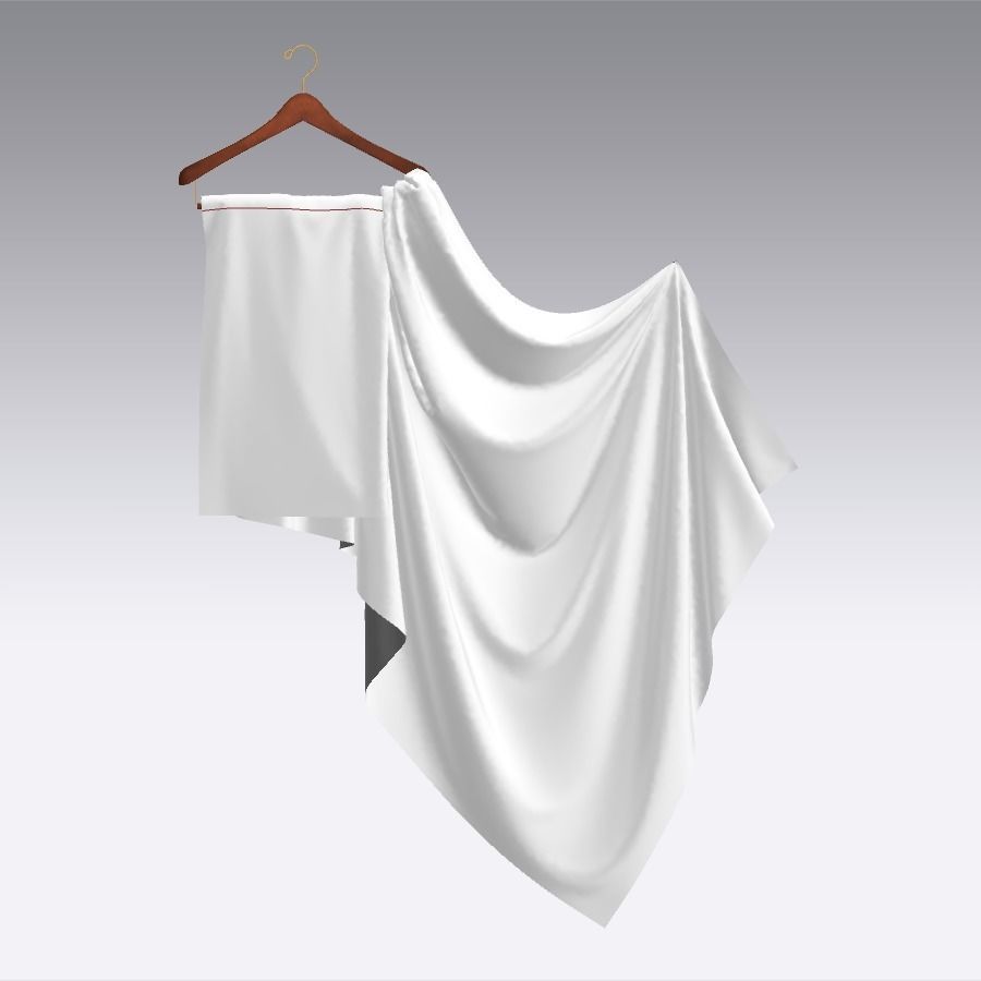 Saree display on hanger 3D model_3