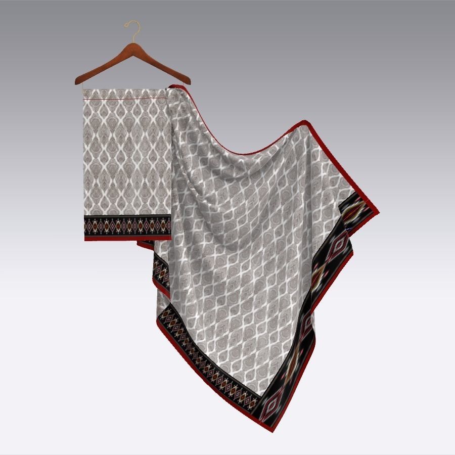 Saree display on hanger 3D model_5