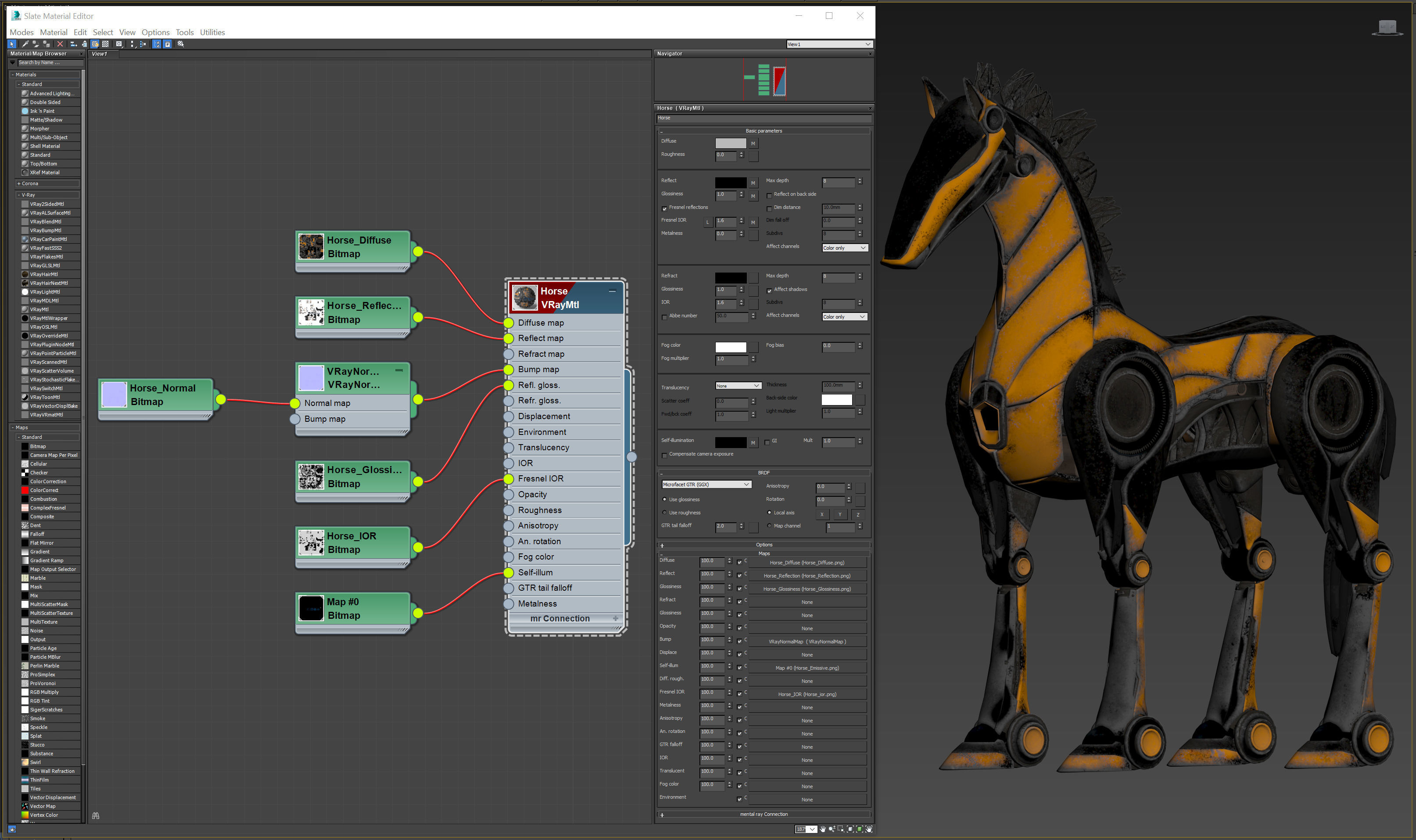 Horse Robot Low-poly 3D model_24
