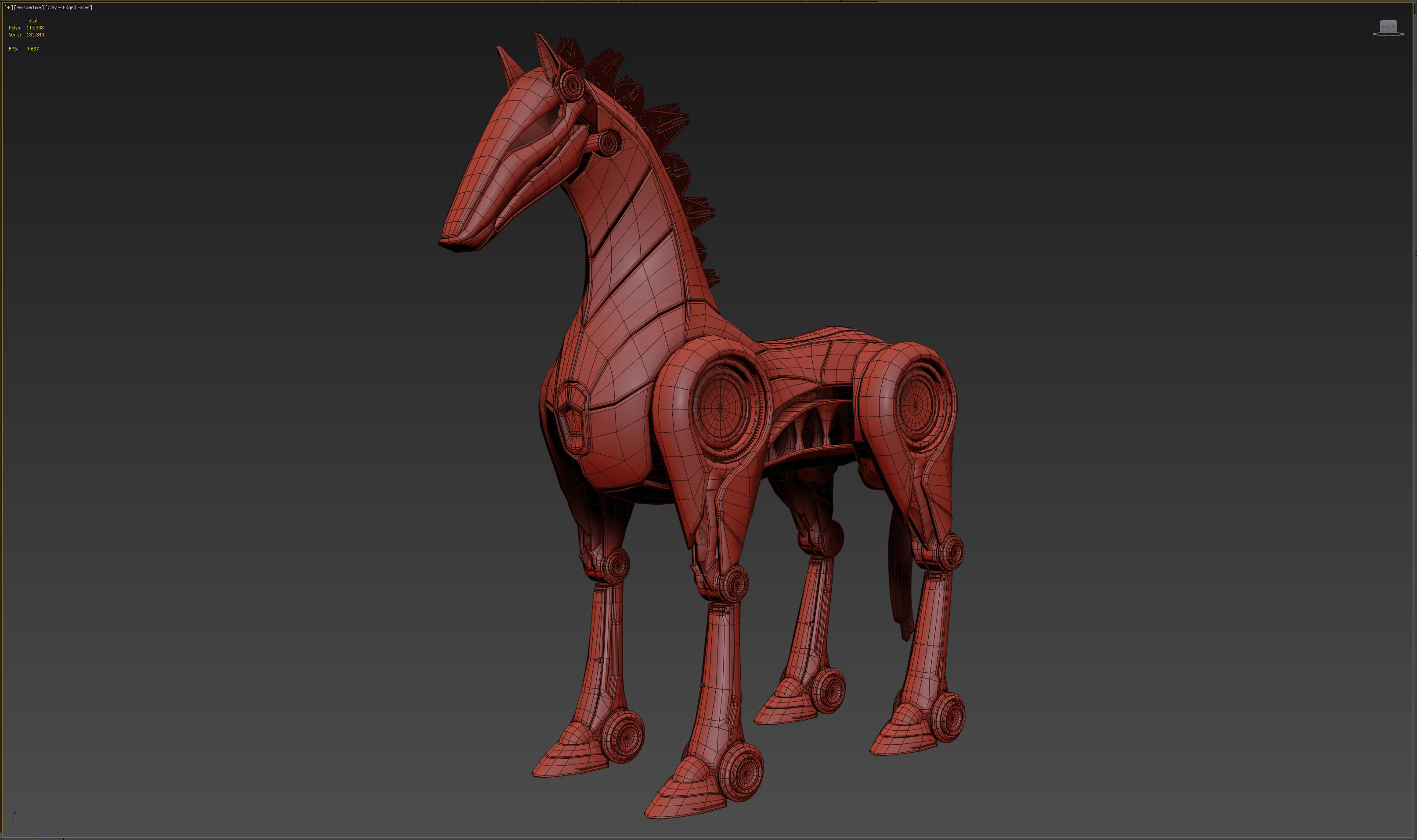 Horse Robot Low-poly 3D model_27