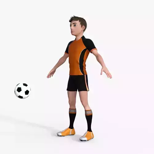 Cartoon Football player rigged