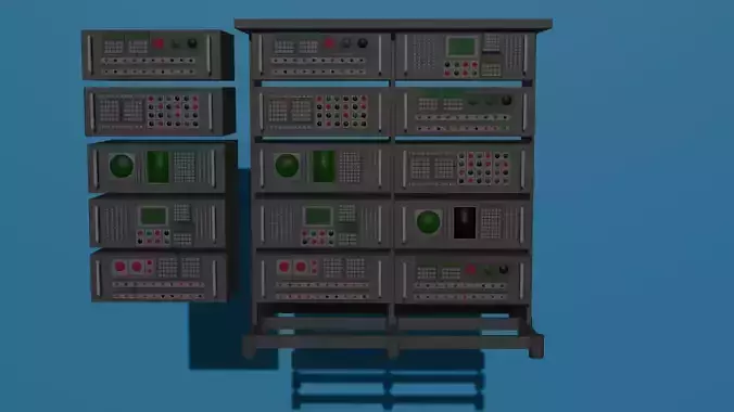 Low Poly Server Rack