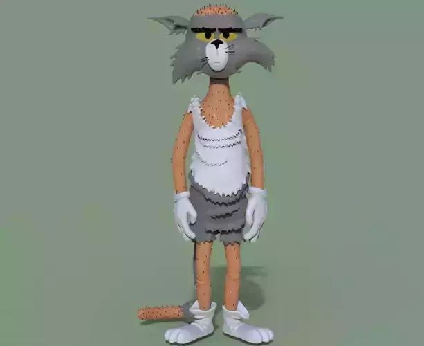 TOM AND JERRY - BALD TOM 3D print model