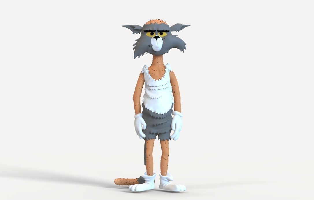 TOM AND JERRY - BALD TOM 3D print model_1