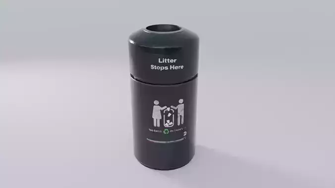 NYC Subway Trash Can 4K