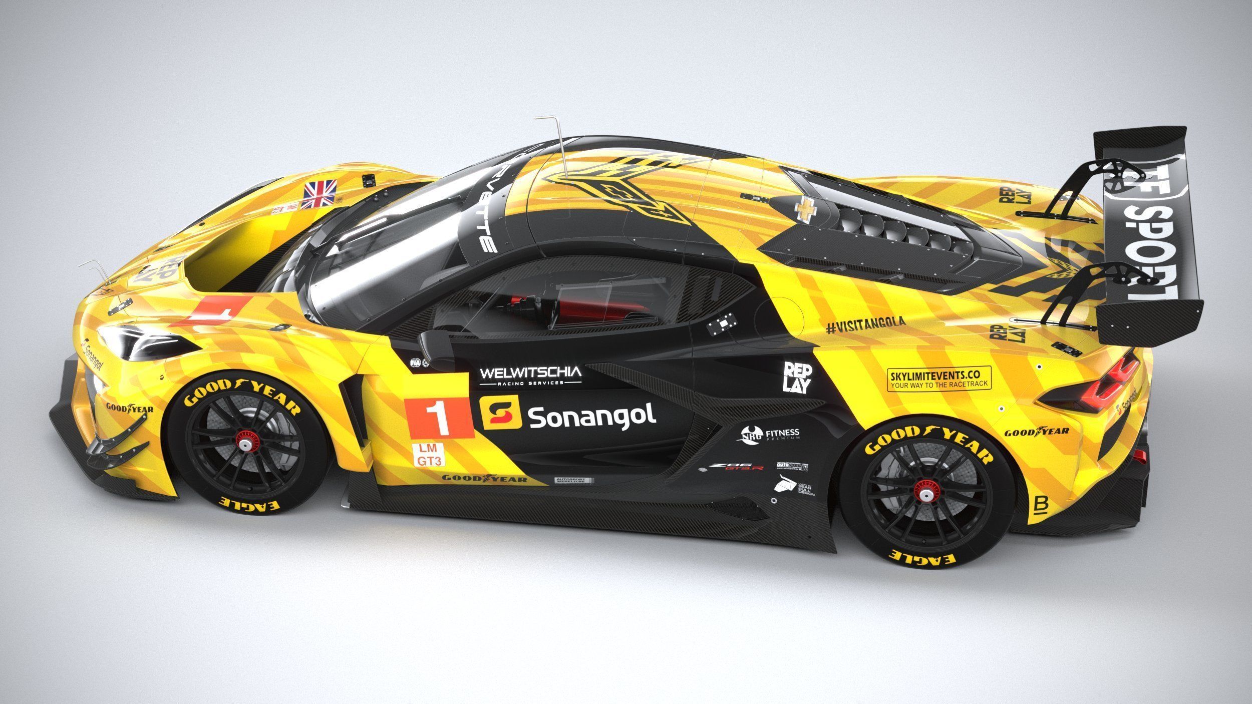Chevrolet Corvette Z06 GT3 R Competition CG 2024 3D model_9