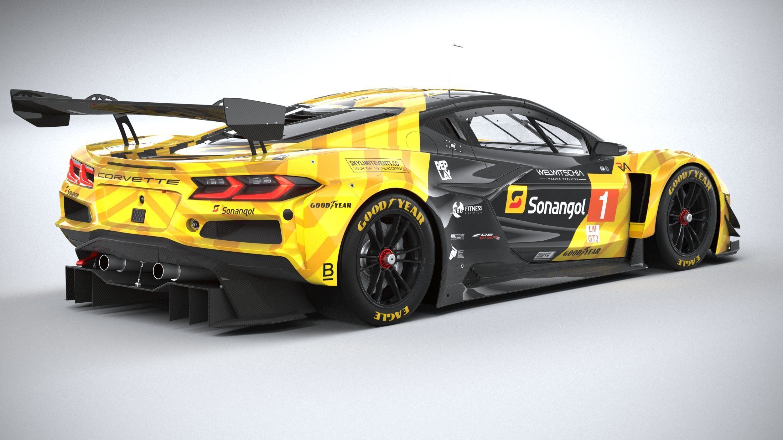 Chevrolet Corvette Z06 GT3 R Competition CG 2024 3D model_17