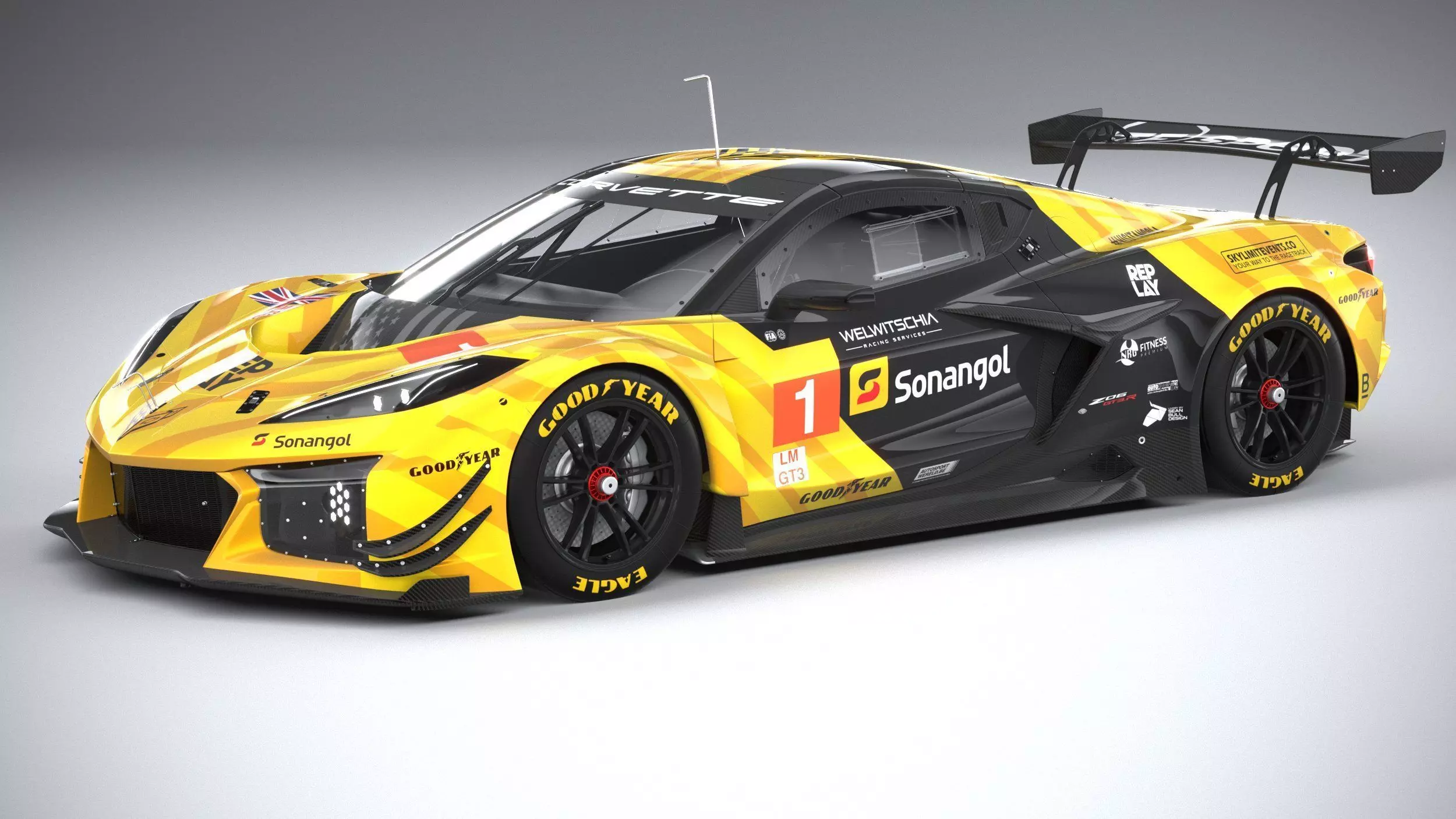 Chevrolet Corvette Z06 GT3 R Competition CG 2024 3D model_0