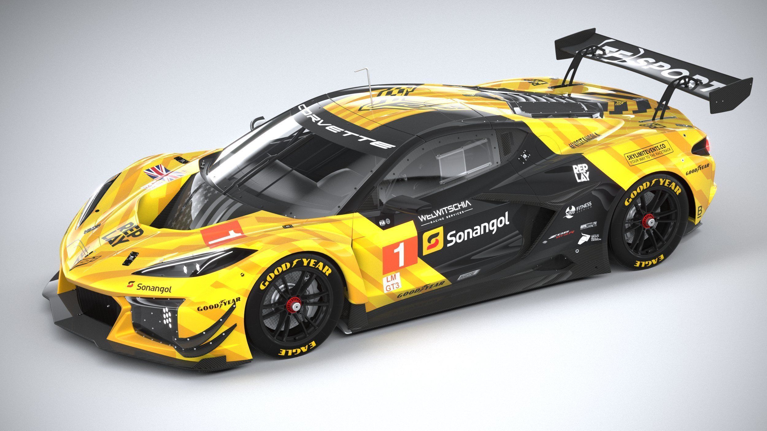 Chevrolet Corvette Z06 GT3 R Competition CG 2024 3D model_7