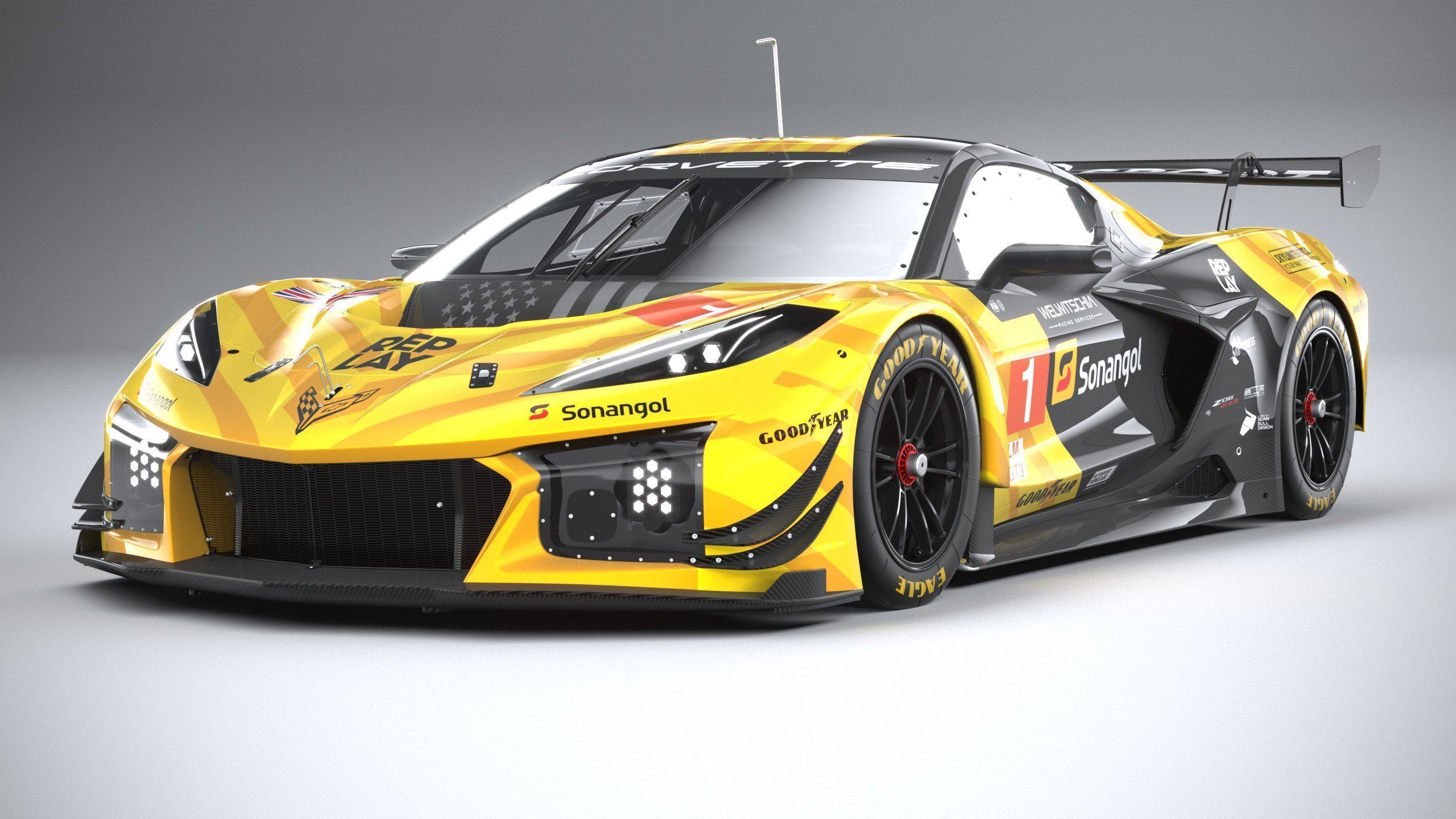 Chevrolet Corvette Z06 GT3 R Competition CG 2024 3D model_2