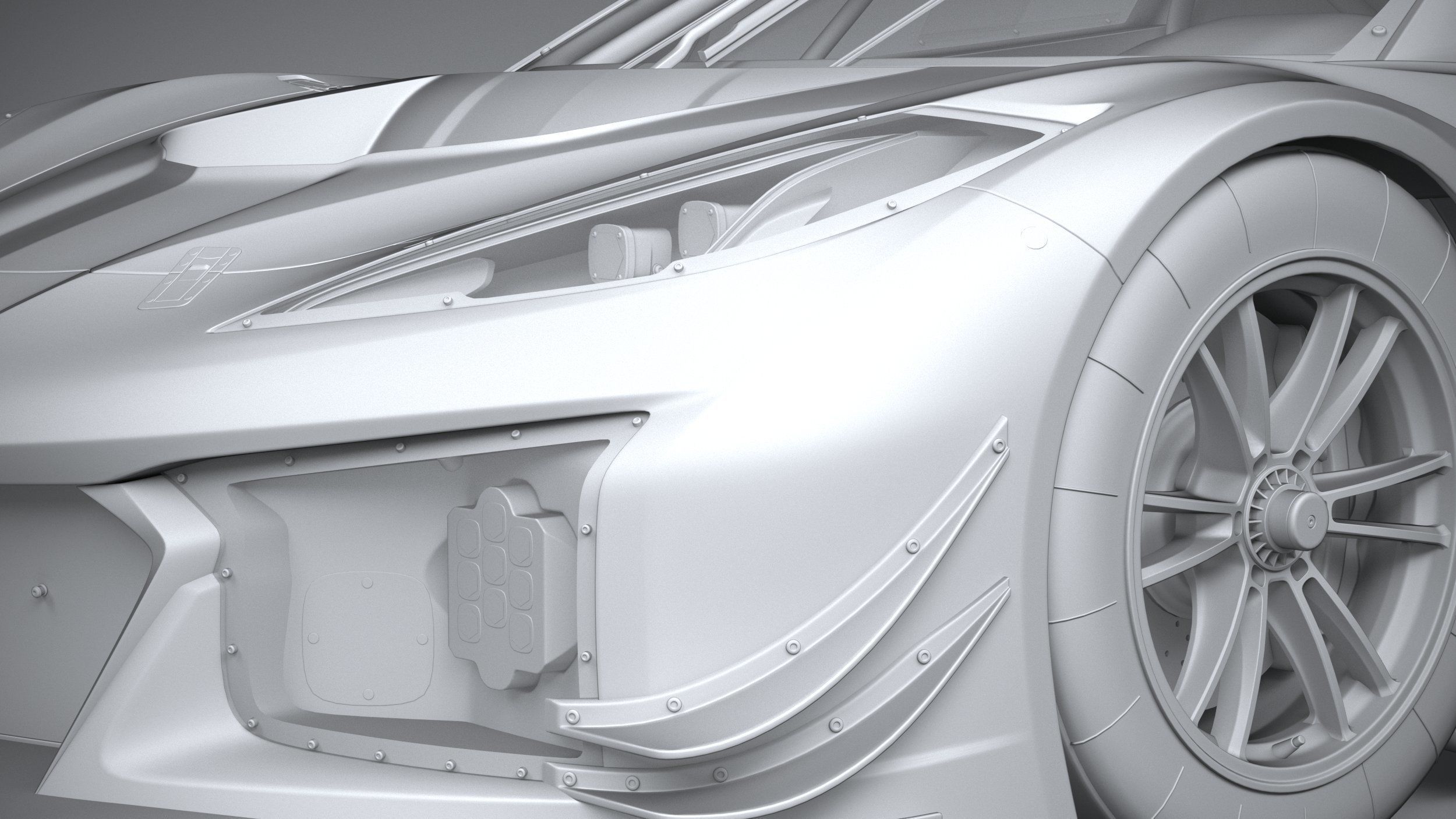 Chevrolet Corvette Z06 GT3 R Competition CG 2024 3D model_23