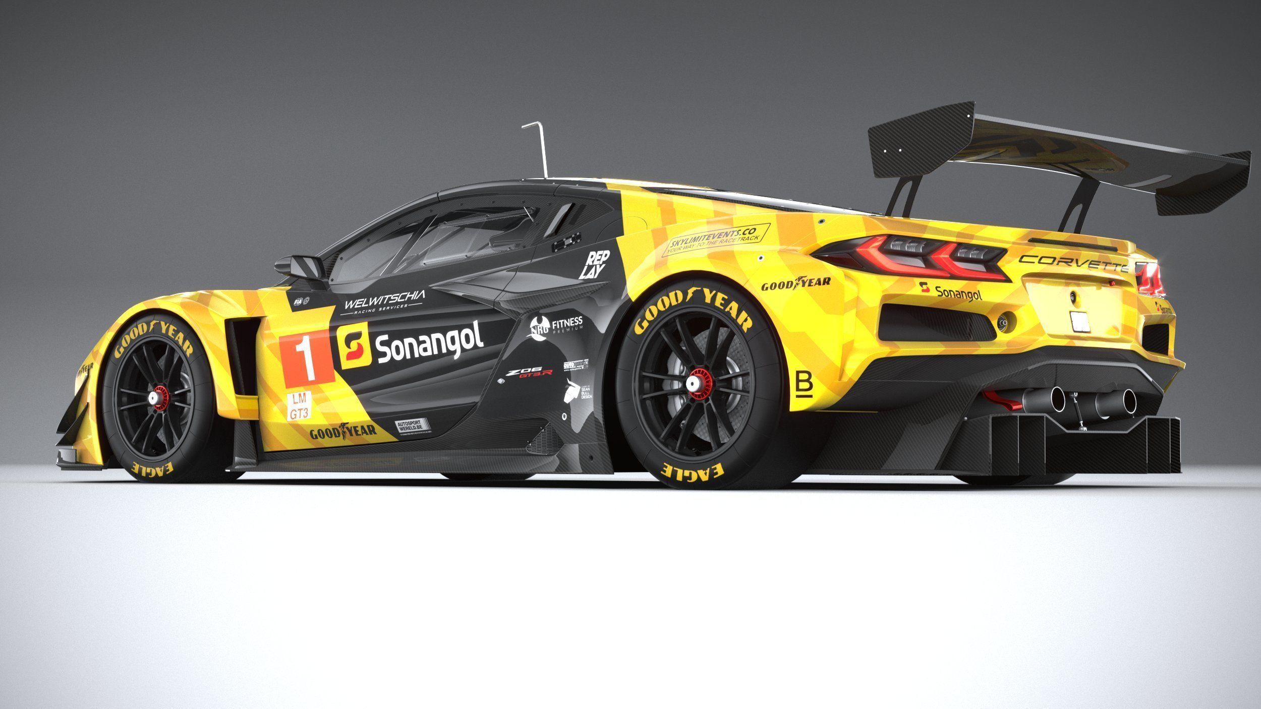 Chevrolet Corvette Z06 GT3 R Competition CG 2024 3D model_5