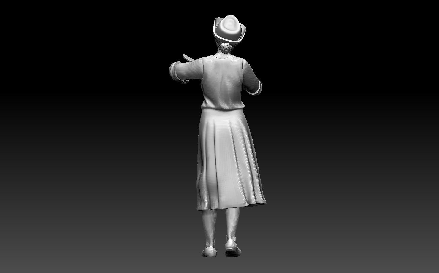 gardener woman 3D print model_9