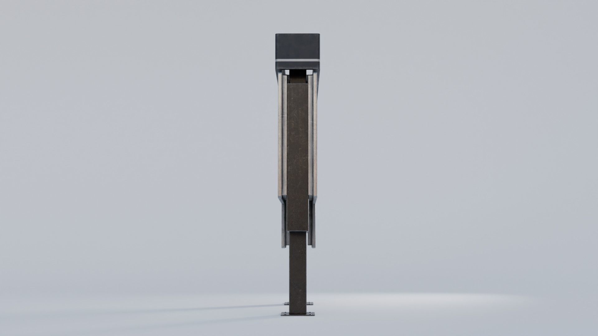 Subway Info Kiosk 4K Low-poly 3D model_6