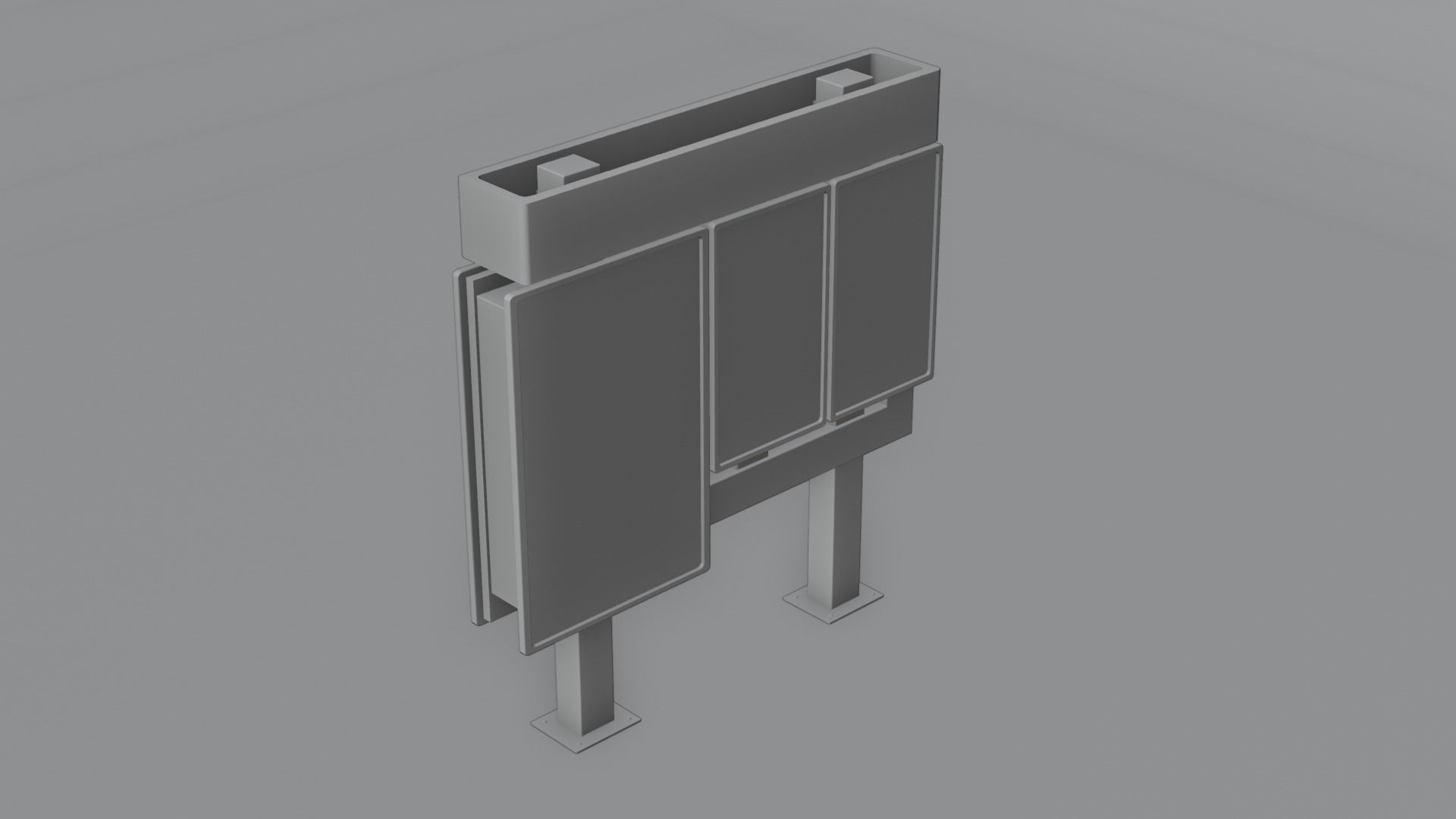 Subway Info Kiosk 4K Low-poly 3D model_2