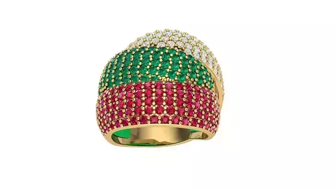 Anel Grande com Pedras