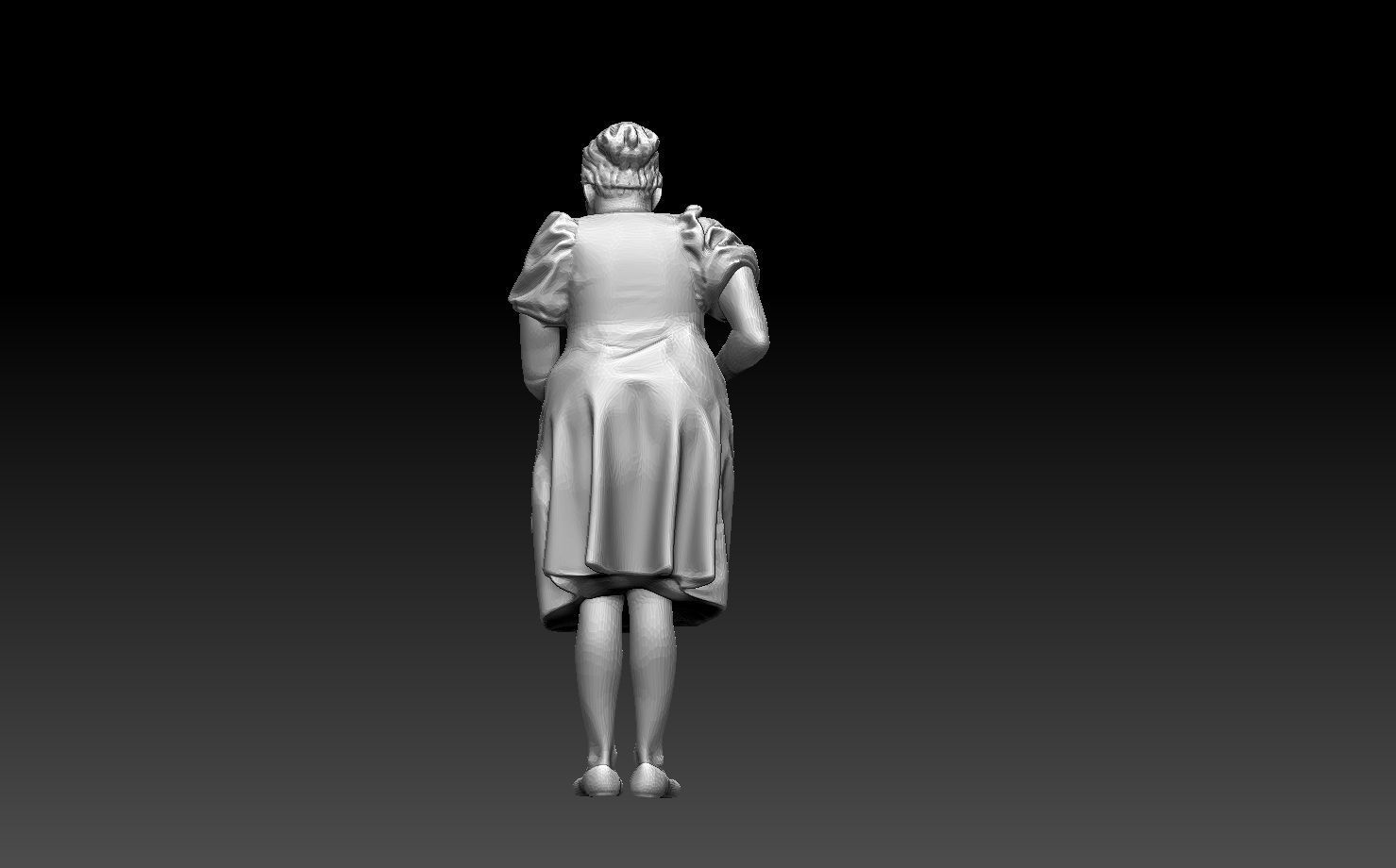gardener woman 3D print model_18