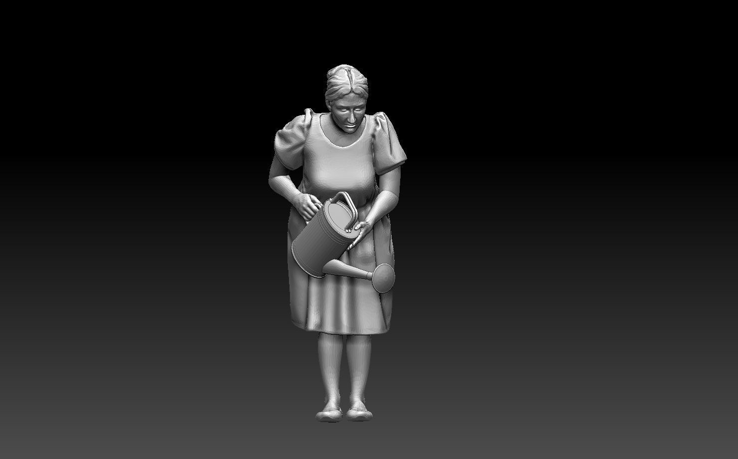 gardener woman 3D print model_5