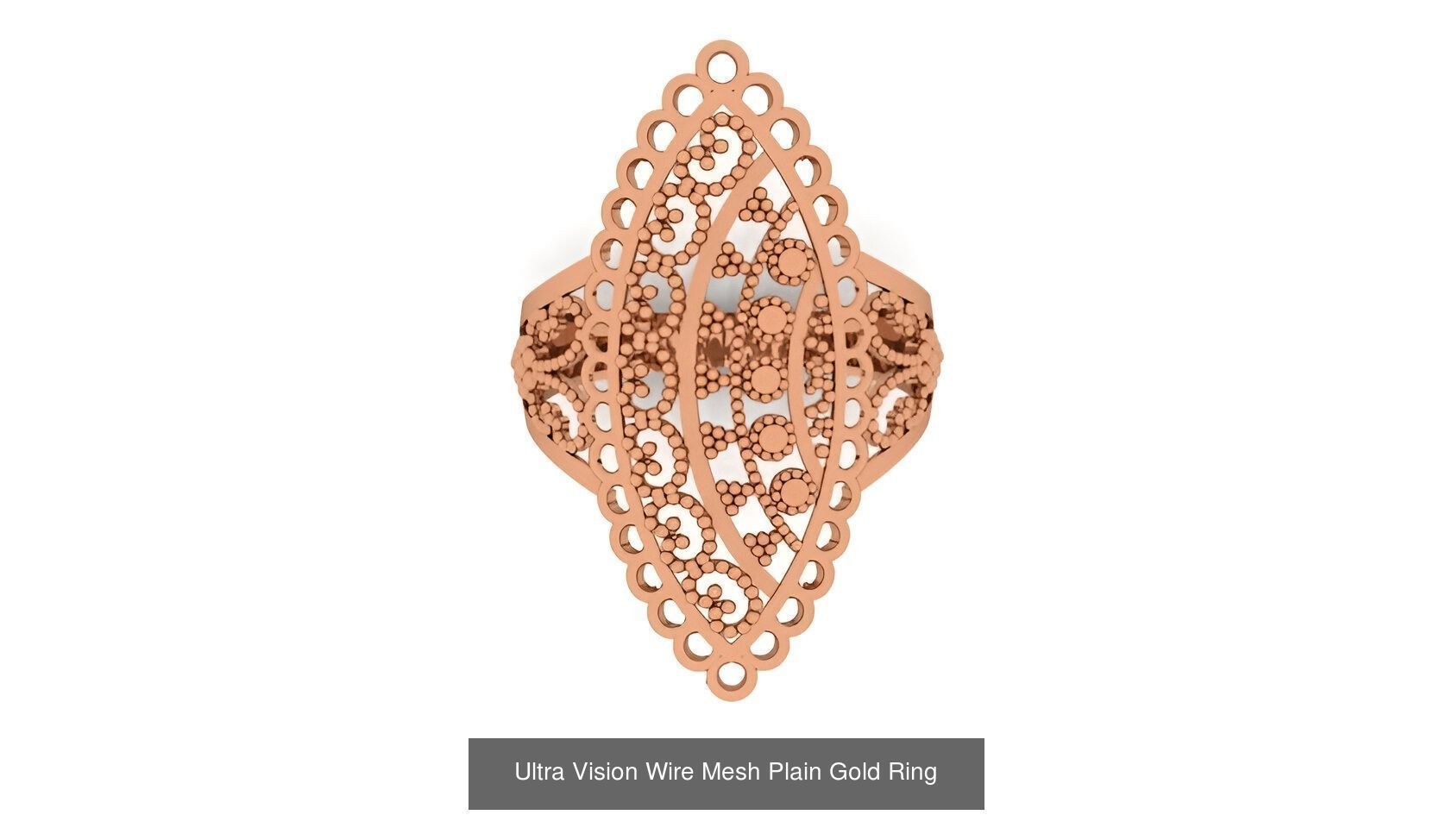 25 Ultra Vision Wire Mesh Plain Gold Ring Collection _20
