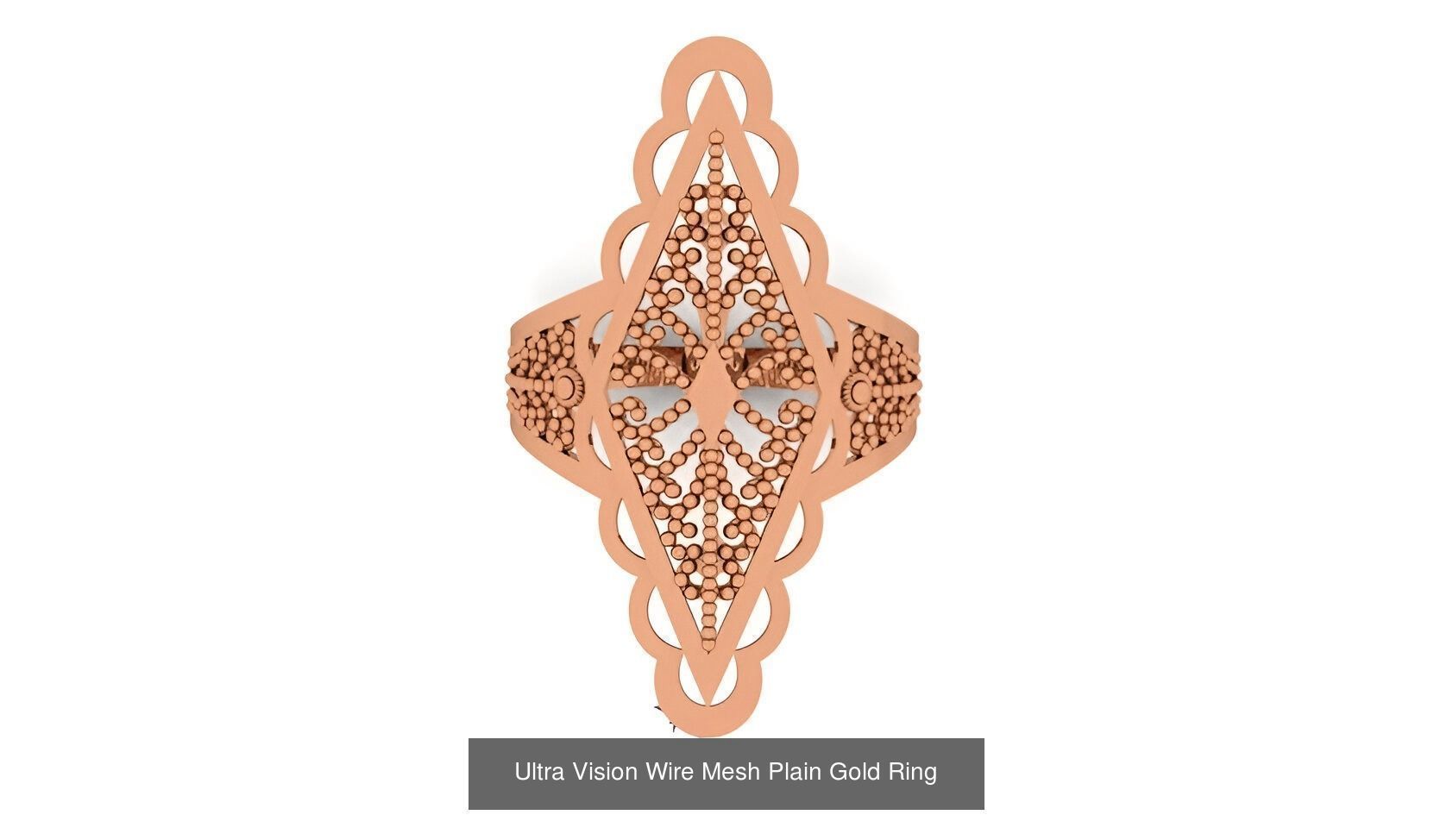 25 Ultra Vision Wire Mesh Plain Gold Ring Collection _6