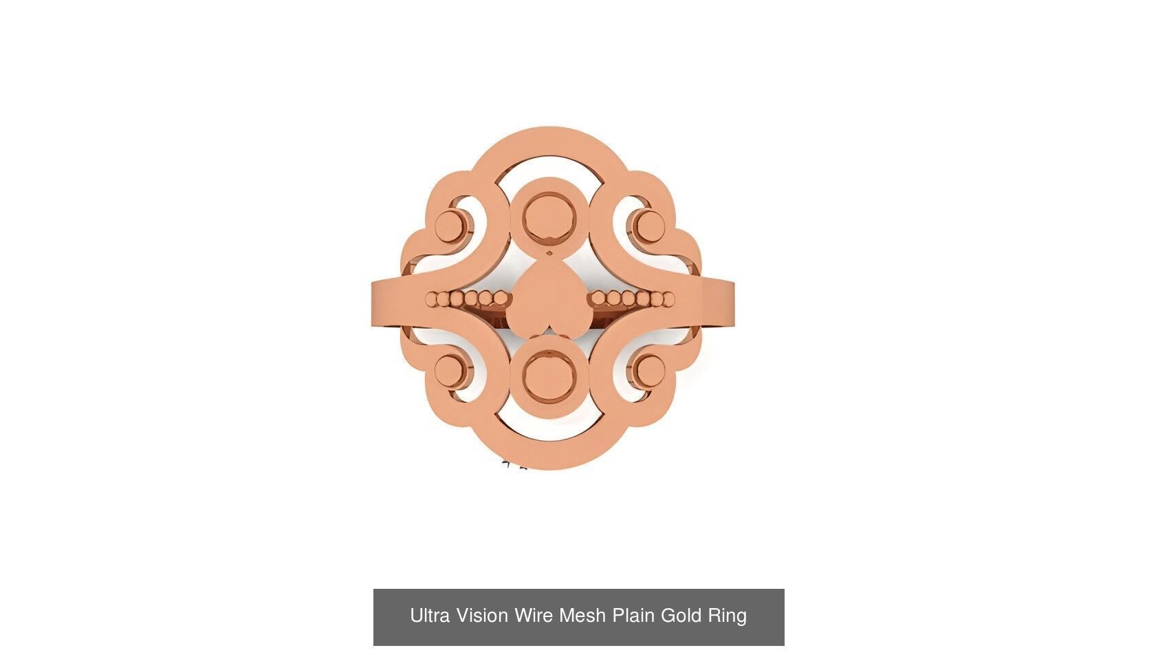 25 Ultra Vision Wire Mesh Plain Gold Ring Collection _11
