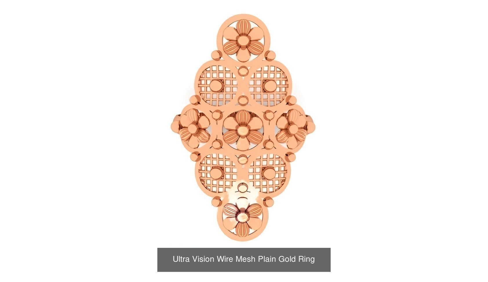 25 Ultra Vision Wire Mesh Plain Gold Ring Collection _3