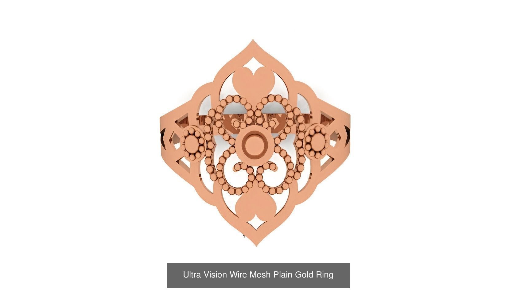 25 Ultra Vision Wire Mesh Plain Gold Ring Collection _8