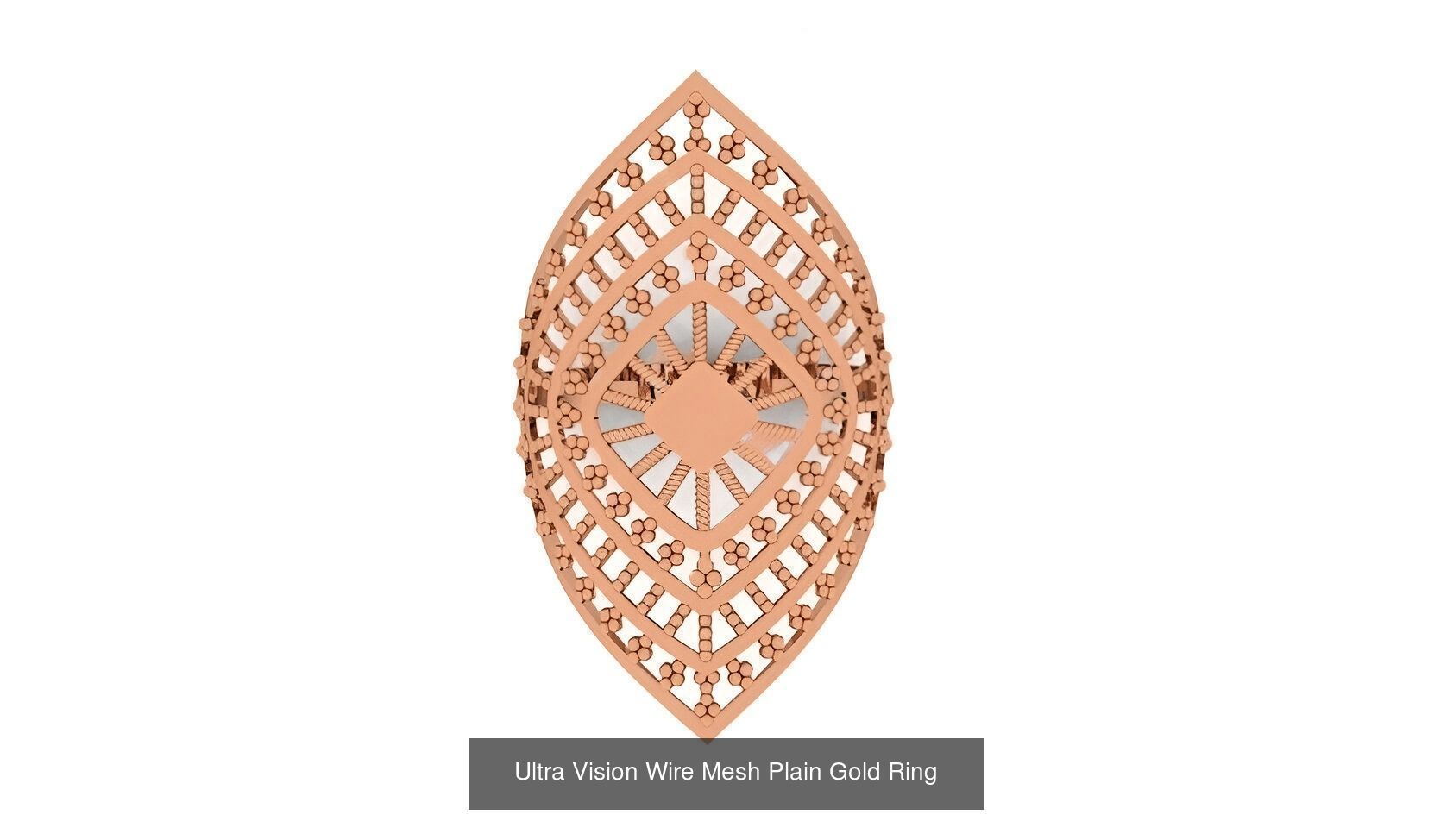 25 Ultra Vision Wire Mesh Plain Gold Ring Collection _9
