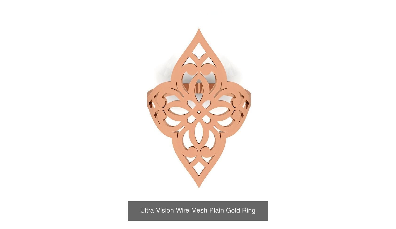 25 Ultra Vision Wire Mesh Plain Gold Ring Collection _16