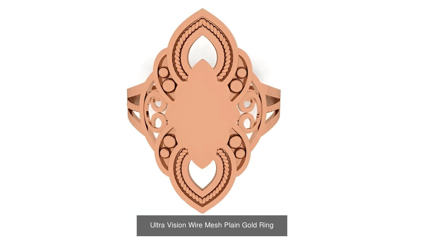 25 Ultra Vision Wire Mesh Plain Gold Ring Collection _1