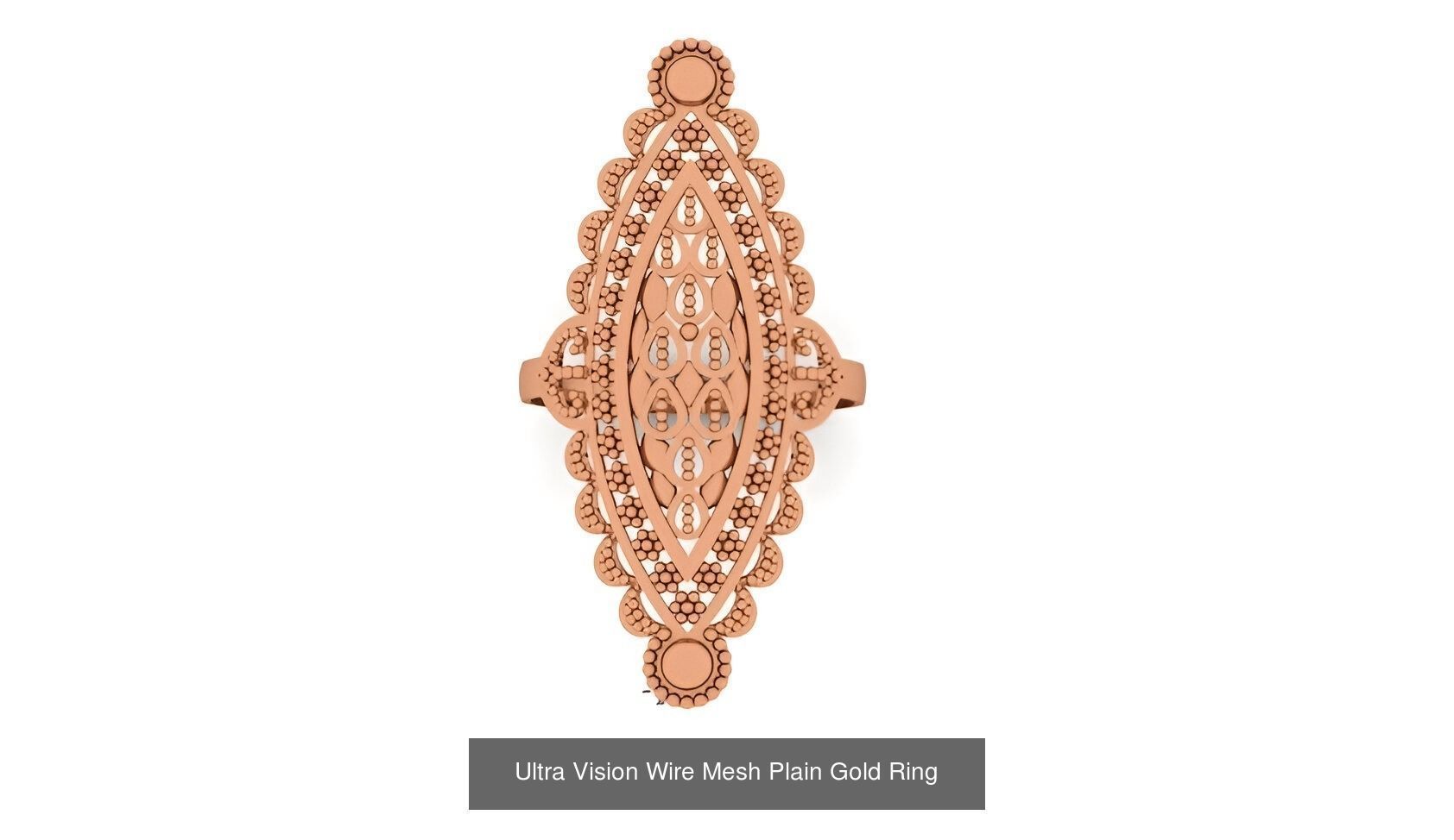 25 Ultra Vision Wire Mesh Plain Gold Ring Collection _13