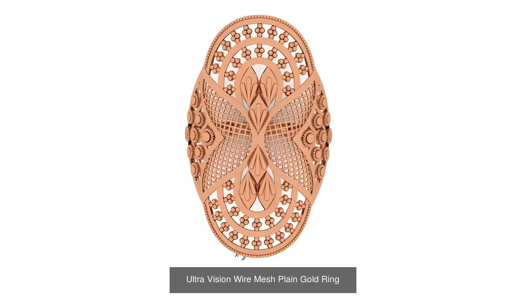 25 Ultra Vision Wire Mesh Plain Gold Ring Collection _5