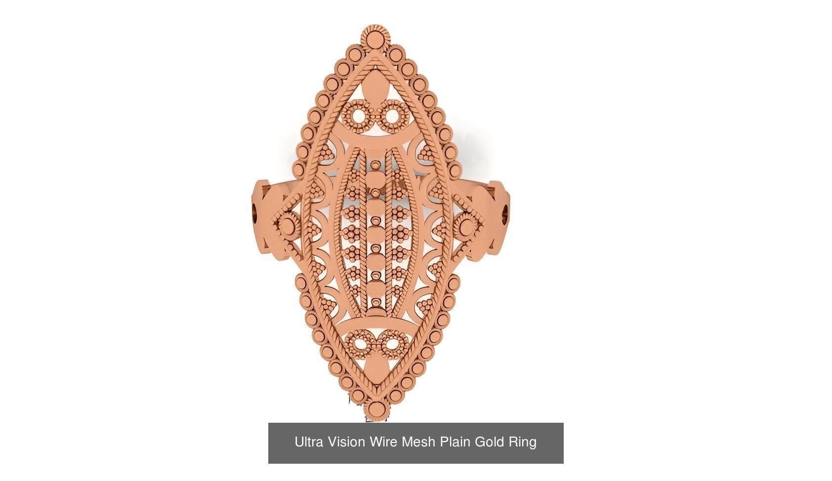 25 Ultra Vision Wire Mesh Plain Gold Ring Collection _7