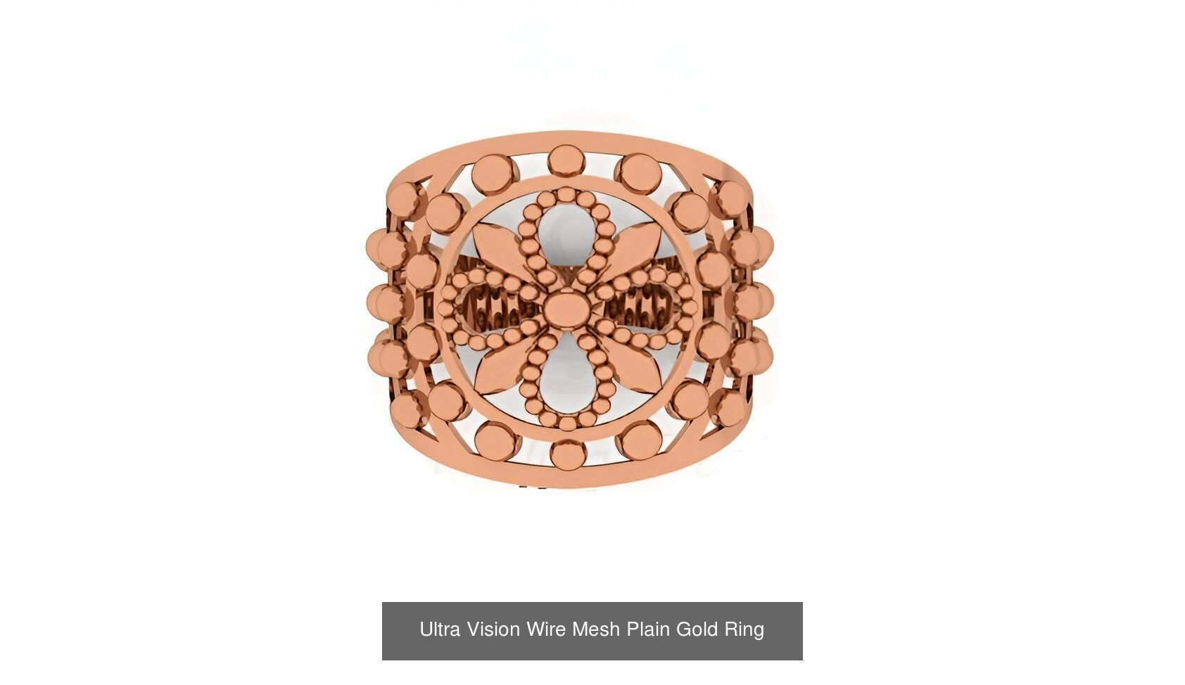 25 Ultra Vision Wire Mesh Plain Gold Ring Collection _10