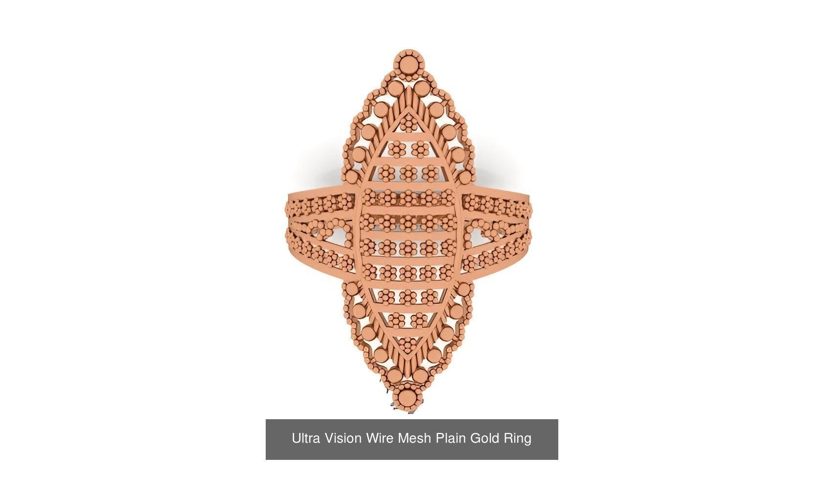 25 Ultra Vision Wire Mesh Plain Gold Ring Collection _24