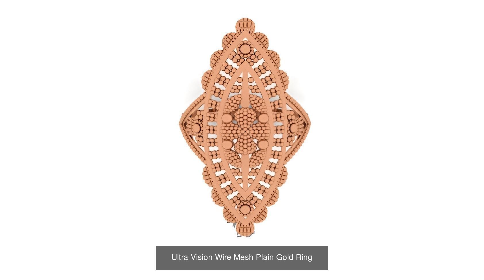 25 Ultra Vision Wire Mesh Plain Gold Ring Collection _19