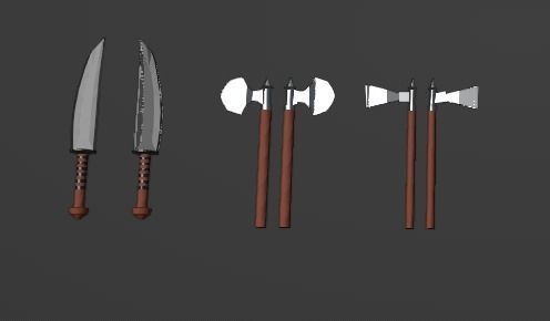 Medieval Weapons Low-poly 3D model_6