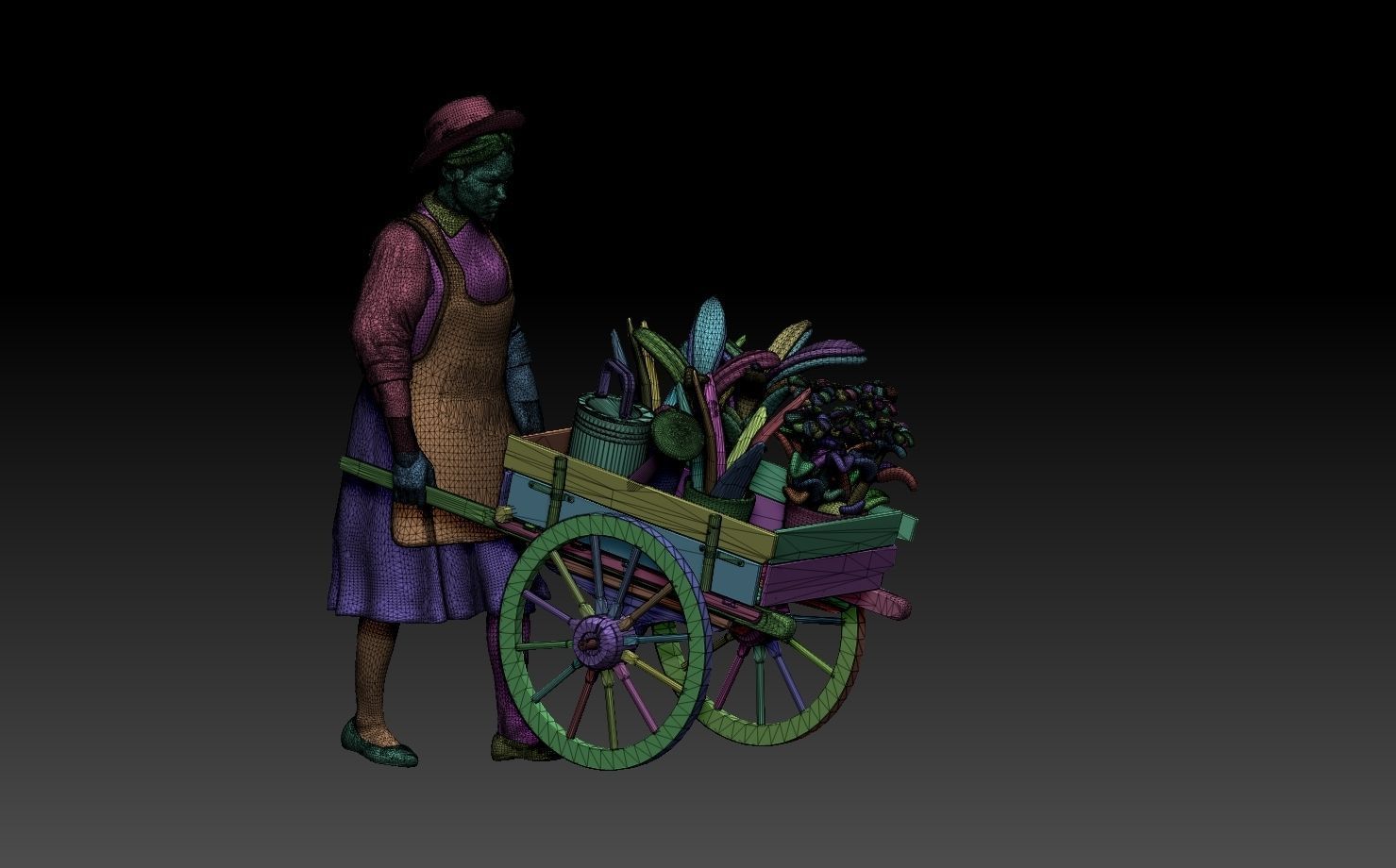 gardener woman 3D print model_5