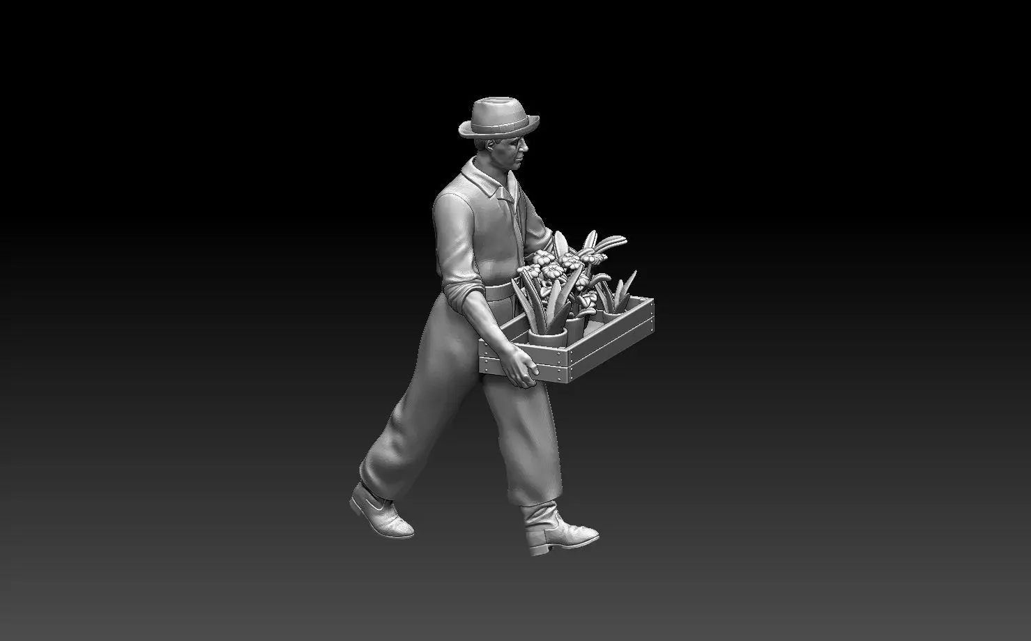 gardener  man 3D print model_0