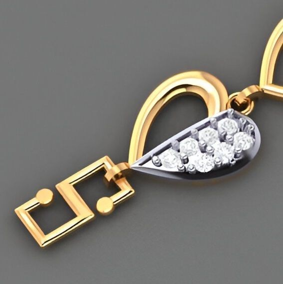 Heart Love Valentine Light Diamond Bracelet 3dm stl renders 3D print model_3
