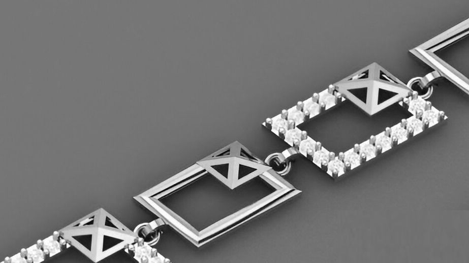 Geometric Light Diamond Bracelet 3dm stl renders details 3D print model_10