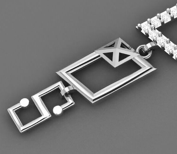Geometric Light Diamond Bracelet 3dm stl renders details 3D print model_8