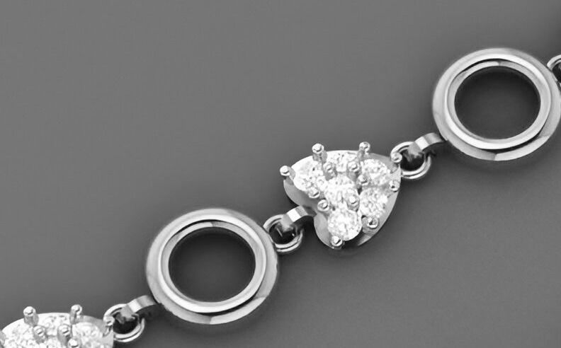 Heart Love Valentine Light Diamond Bracelet 3dm stl renders  3D print model_10