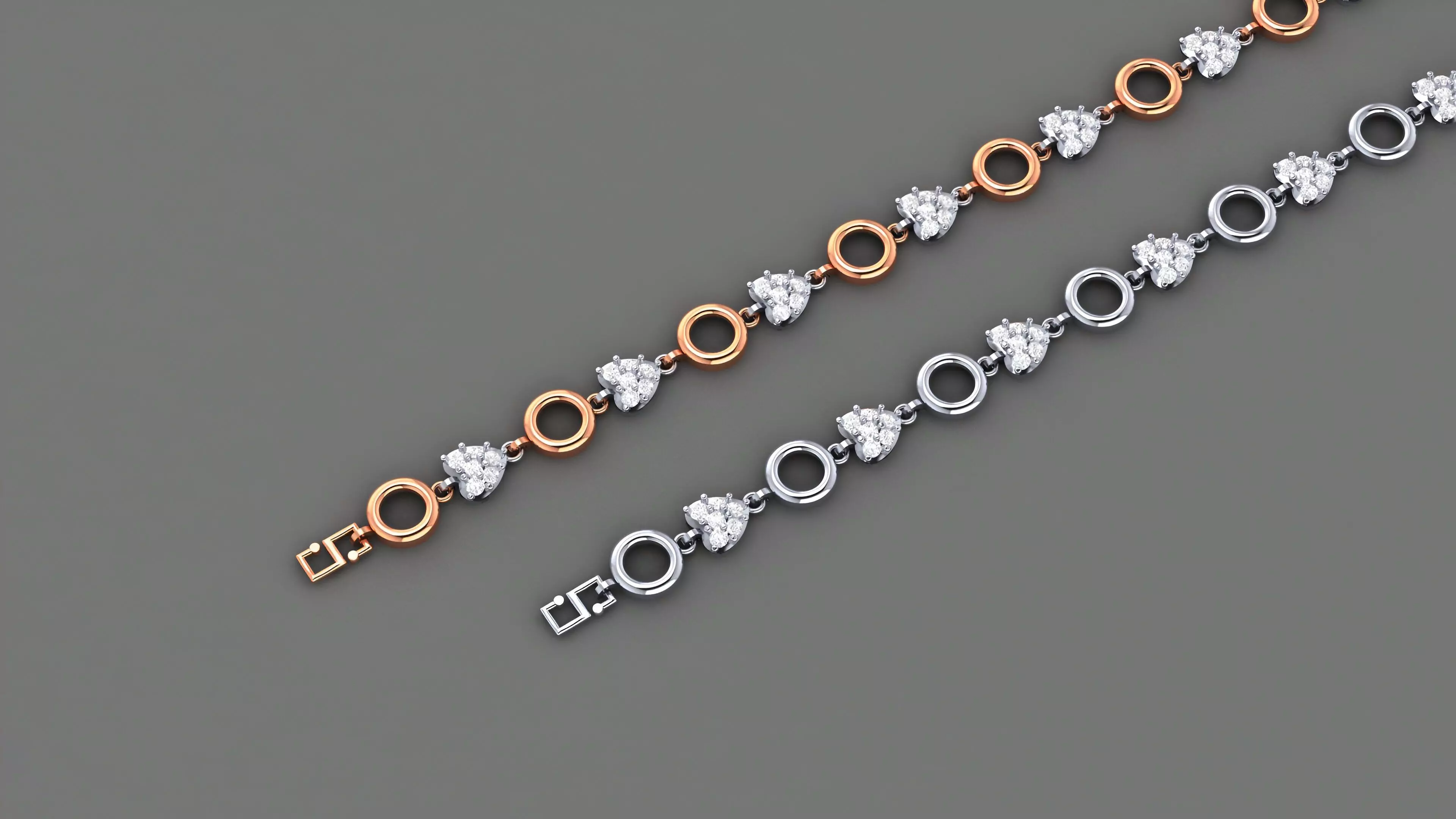 Heart Love Valentine Light Diamond Bracelet 3dm stl renders  3D print model_0