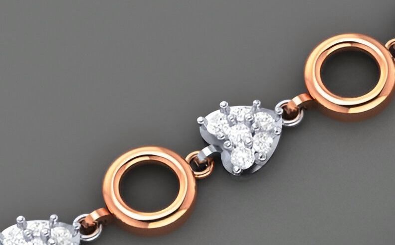 Heart Love Valentine Light Diamond Bracelet 3dm stl renders  3D print model_7