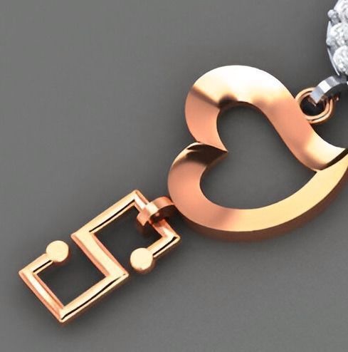 Heart Love Valentine Light Diamond Bracelet 3dm stl renders  3D print model_7